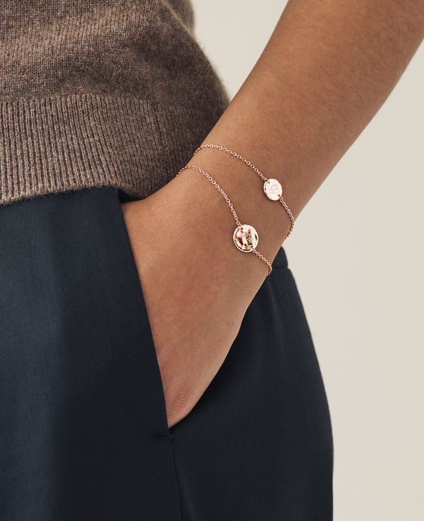 Rose Gold Monogram Bracelet